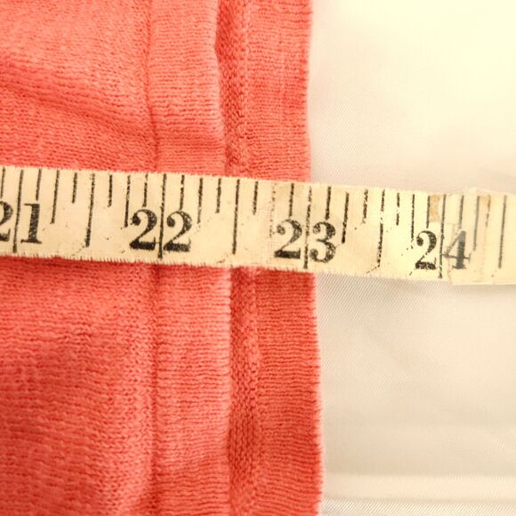 J Jill Womens XS Misses Pink Round Neck Linen Blend 3/4 Sleeve Blouse - Picture 7 of 7